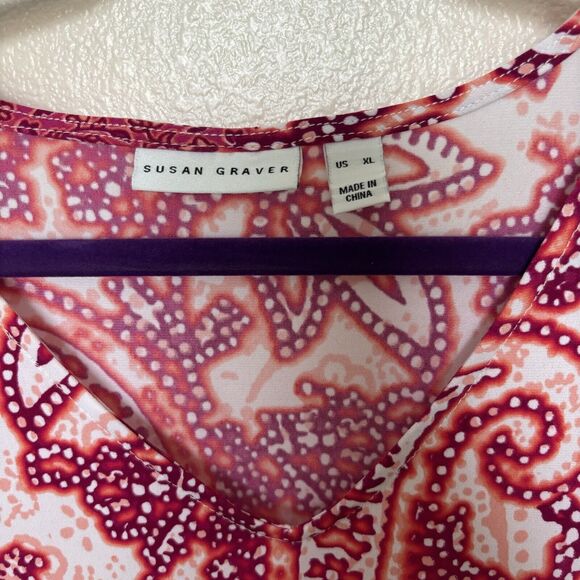 Susan Graver Womens XL Scarf Top Blouse Poncho - Picture 2 of 6